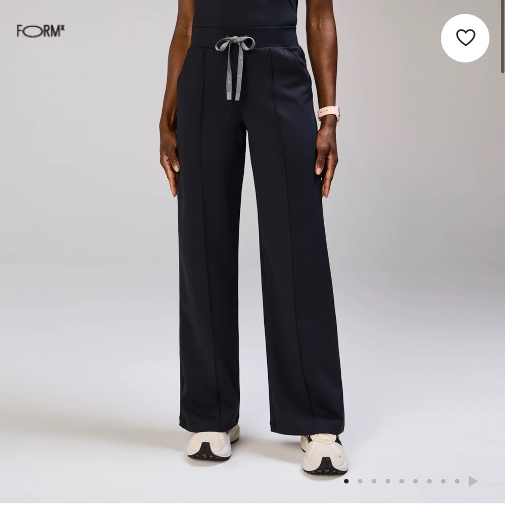 Figs High Waisted Salina FORMx Wide Leg Scrub Pants (Small, Tall)